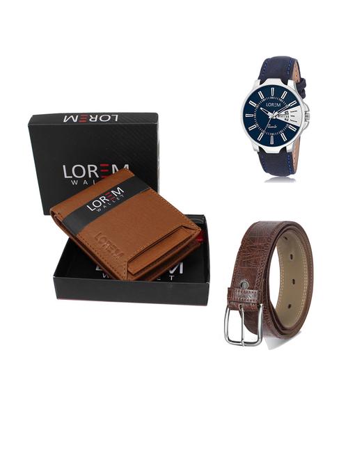 belt, wallet & watch gift combo - 19292462 - Very Small Image - 1