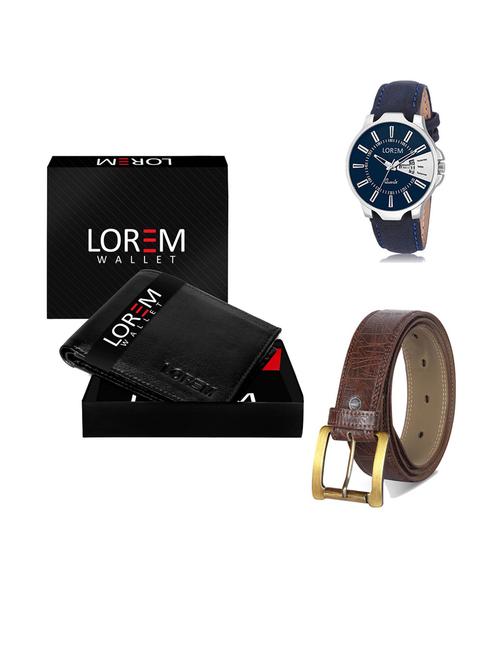 belt, wallet & watch gift combo - 19292525 - Very Small Image - 1