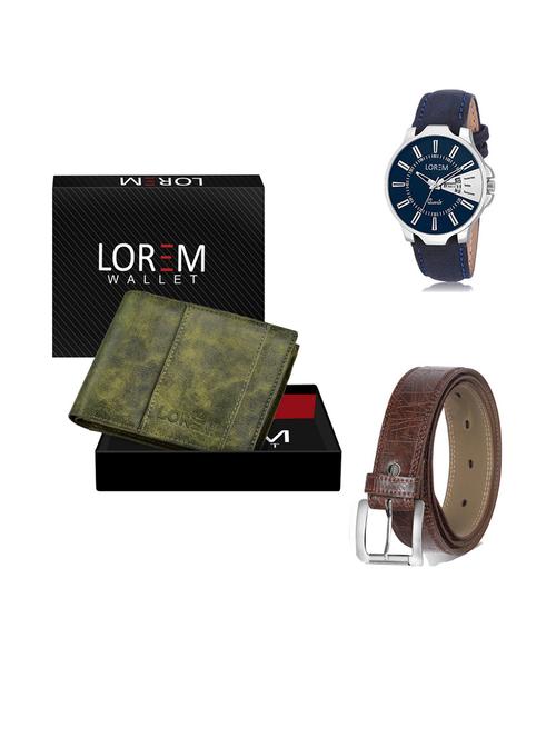 belt, wallet & watch gift combo - 19292544 - Very Small Image - 1