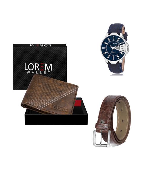 belt, wallet & watch gift combo - 19292628 - Very Small Image - 1