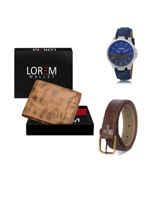 belt, wallet & watch gift combo - 19292833 - Very Small Image - 1
