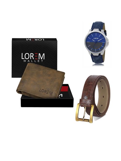 belt, wallet & watch gift combo - 19292855 - Very Small Image - 1