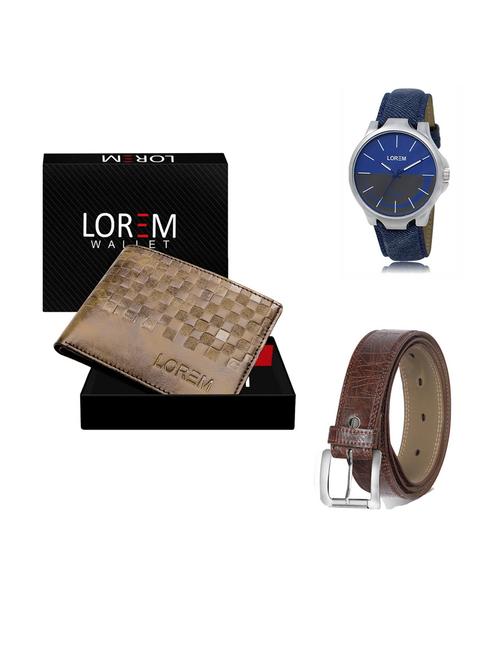 belt, wallet & watch gift combo - 19292922 - Very Small Image - 1