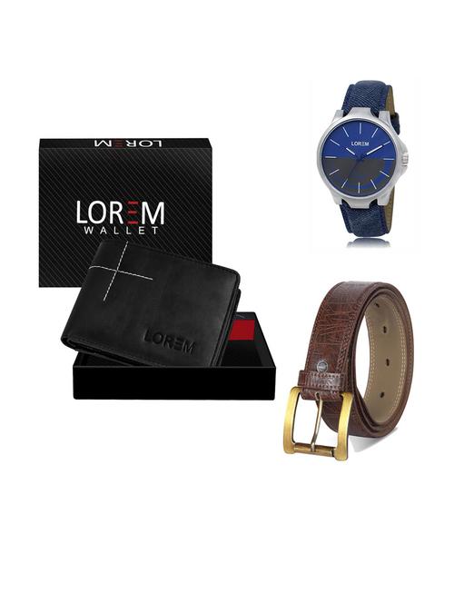 belt, wallet & watch gift combo - 19292945 - Very Small Image - 1