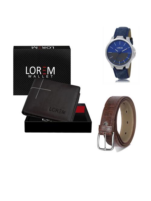 belt, wallet & watch gift combo - 19292954 - Very Small Image - 1