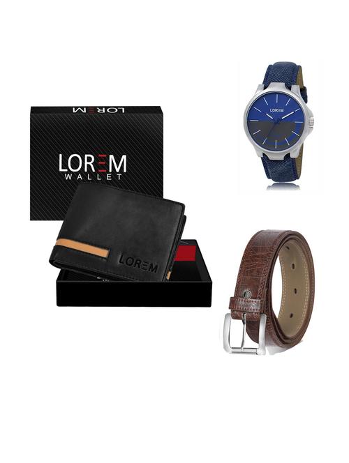 belt, wallet & watch gift combo - 19292958 - Very Small Image - 1