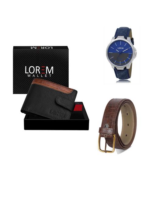belt, wallet & watch gift combo - 19292977 - Very Small Image - 1