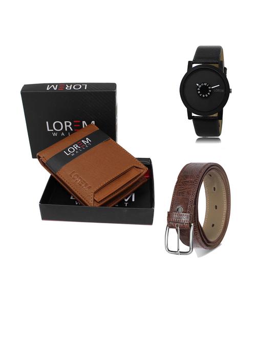 belt, wallet & watch gift combo - 19293002 - Very Small Image - 1