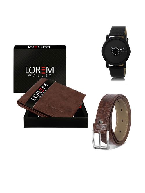 belt, wallet & watch gift combo - 19293052 - Very Small Image - 1