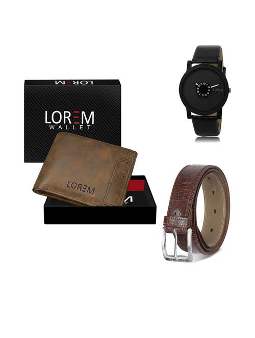 belt, wallet & watch gift combo - 19293124 - Very Small Image - 1