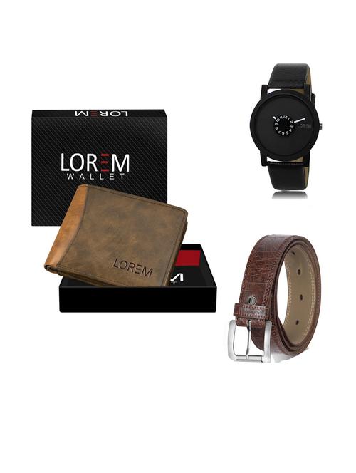 belt, wallet & watch gift combo - 19293132 - Very Small Image - 1