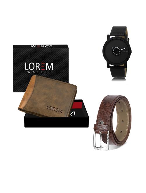 belt, wallet & watch gift combo - 19293135 - Very Small Image - 1