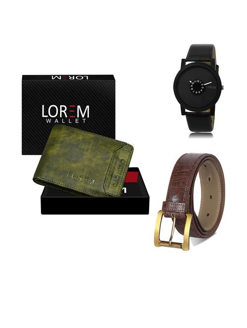 belt, wallet & watch gift combo - 19293137 - Very Small Image - 1