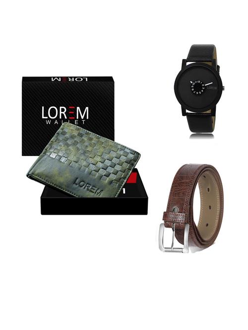 belt, wallet & watch gift combo - 19293204 - Very Small Image - 1
