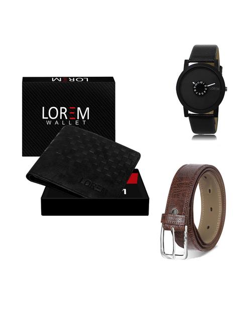 belt, wallet & watch gift combo - 19293213 - Very Small Image - 1