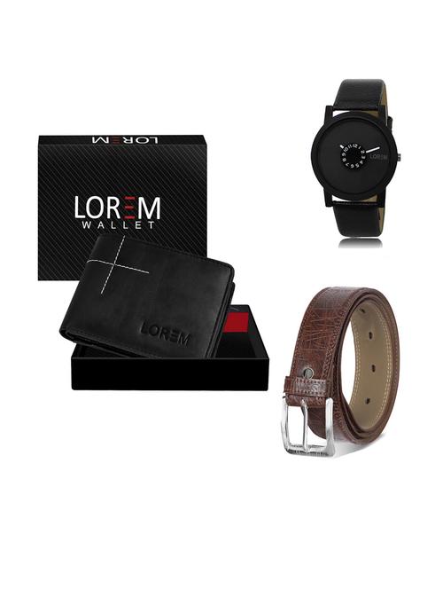 belt, wallet & watch gift combo - 19293221 - Very Small Image - 1