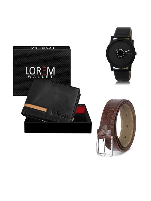 belt, wallet & watch gift combo - 19293232 - Very Small Image - 1