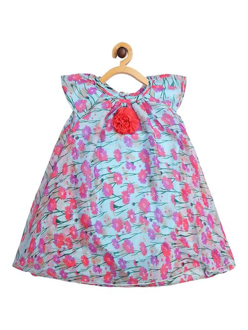 girls round neck cap sleeve frock - 19293348 - Very Small Image - 1