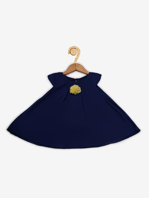 girls round neck cap sleeve frock - 19293382 - Very Small Image - 1
