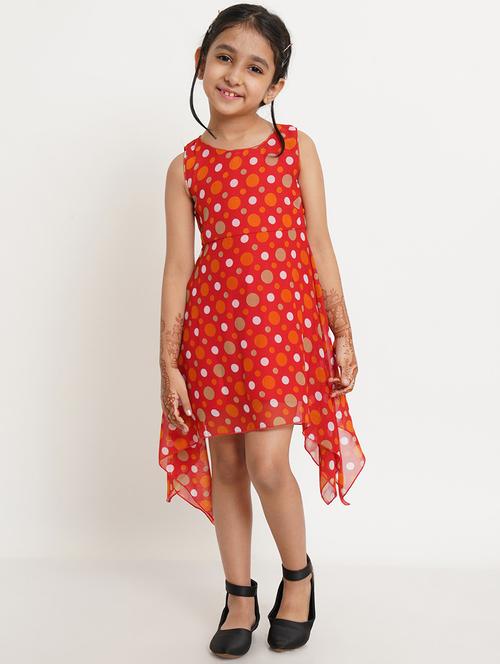 girls round neck sleeveless frock - 19293481 - Very Small Image - 1