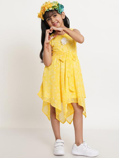 girls round neck sleeveless frock - 19293498 - Very Small Image - 1