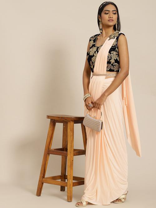 women solid ready to wear saree - 19294015 - Very Small Image - 1