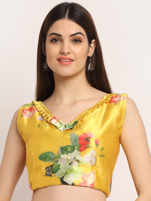 yellow printed blouse - 19294214 - Very Small Image - 1