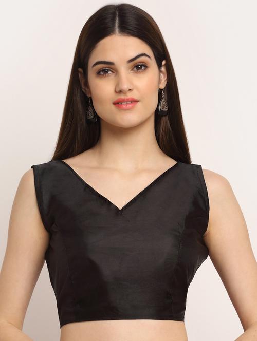 black solid blouse - 19294228 - Very Small Image - 1