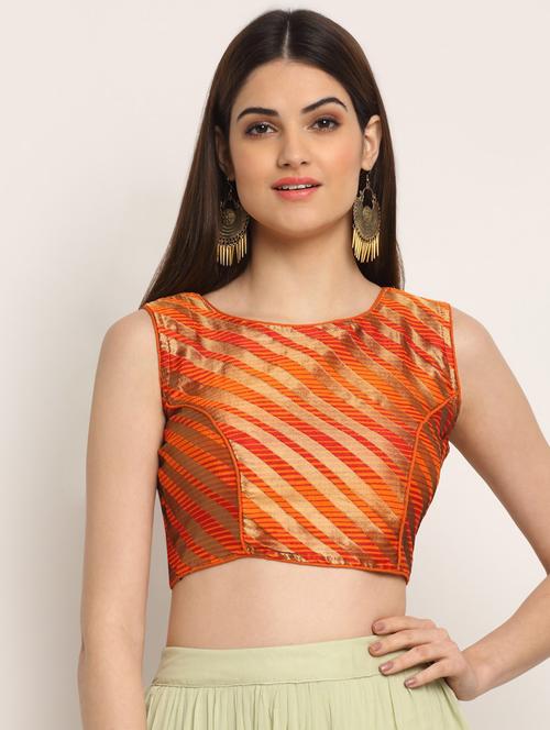 orange striped blouse - 19294236 - Very Small Image - 1
