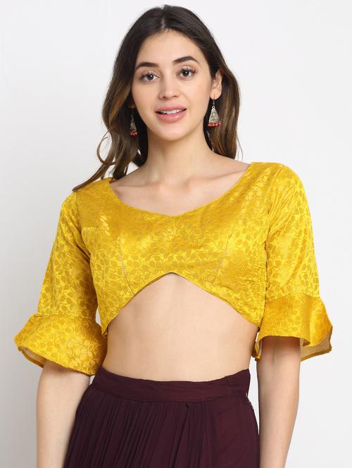 self design brocade designer blouse - 19294307 - Very Small Image - 1