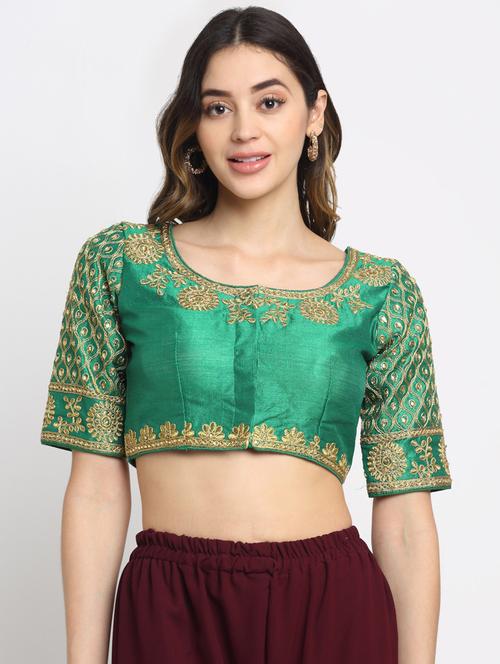 green embroidered blouse - 19294322 - Very Small Image - 1
