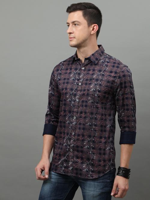 checkered cotton casual shirt - 19295430 - Very Small Image - 1