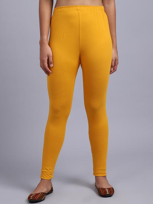 yellow solid full length legging - 19295701 - Very Small Image - 1
