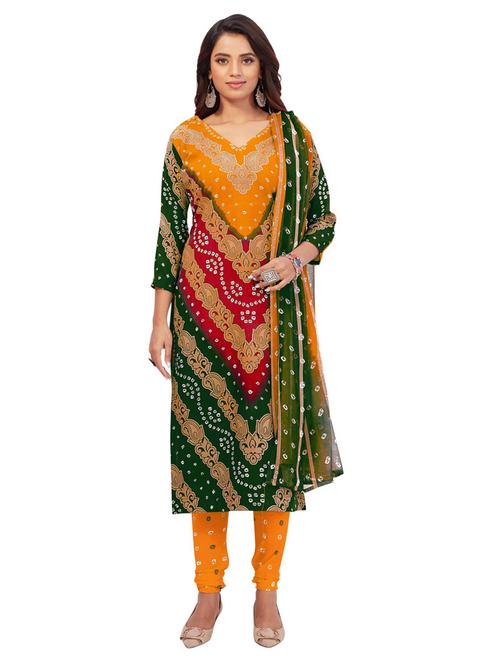 printed unstitched suit set - 19295878 - Very Small Image - 1