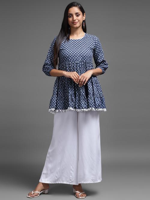 florals printed cotton regular top - 19296270 - Very Small Image - 1