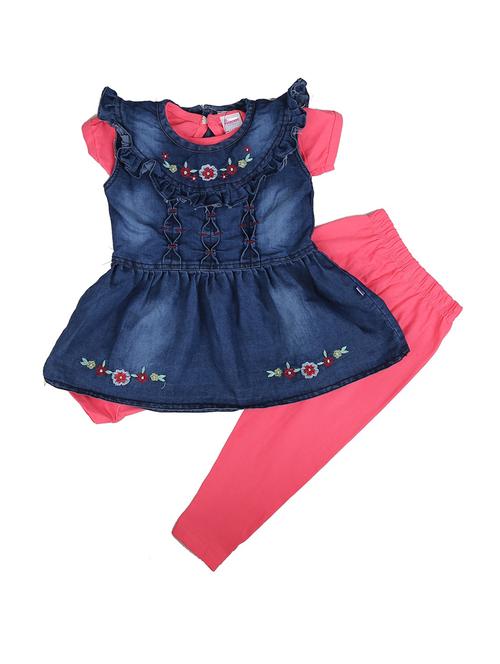 girls printed round neck casual set - 19296361 - Very Small Image - 1