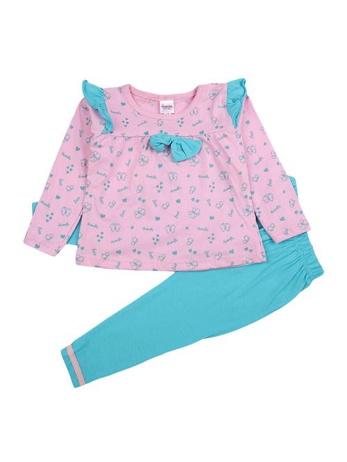 girls printed round neck casual set - 19296369 - Very Small Image - 1