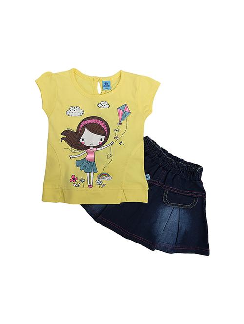 girls printed round neck casual set - 19296386 - Very Small Image - 1