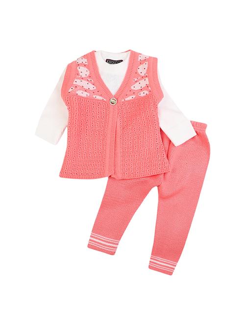 girls self designed round neck causal set - 19296451 - Very Small Image - 1