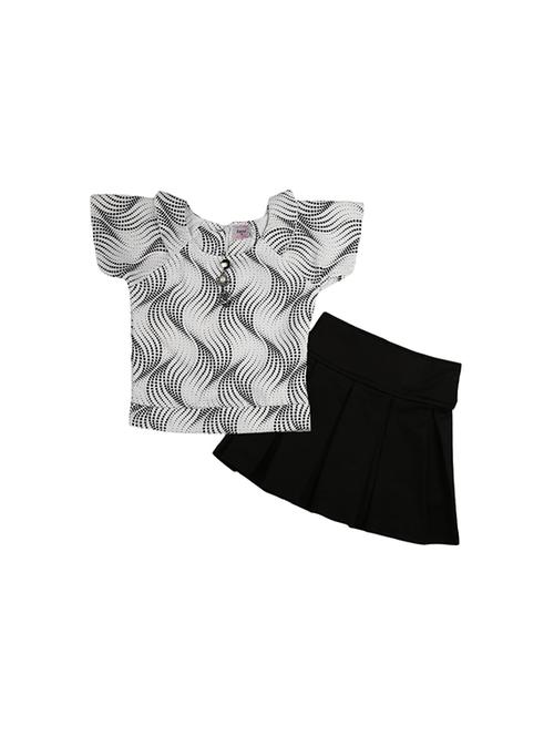 girls printed round neck skirt top - 19296524 - Very Small Image - 1