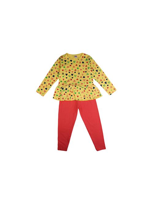 girls printed round neck casual set - 19296562 - Very Small Image - 1
