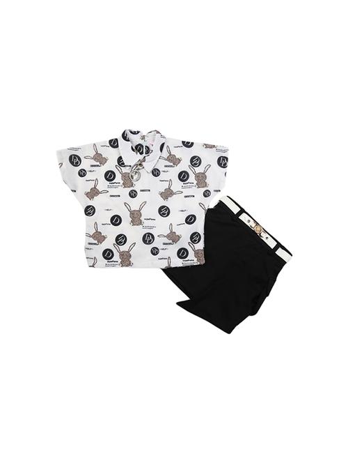 girls printed round neck casual set - 19296577 - Very Small Image - 1