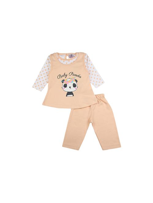 girls printed round neck casual set - 19296584 - Very Small Image - 1