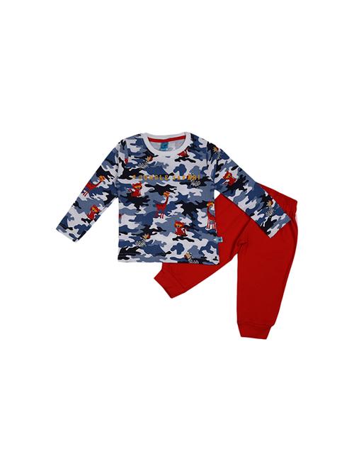 girls printed round neck casual set - 19296614 - Very Small Image - 1