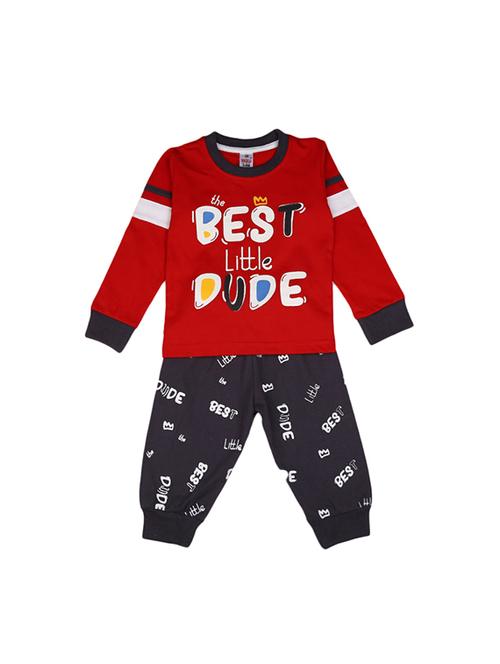girls printed round neck casual set - 19296615 - Very Small Image - 1