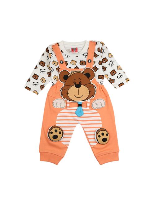 girls printed full length dungaree set - 19296648 - Very Small Image - 1