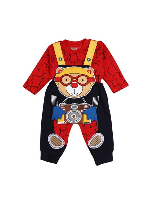 girls printed full length dungaree set - 19296651 - Very Small Image - 1