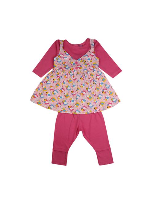 girls printed round neck twin set - 19296932 - Very Small Image - 1