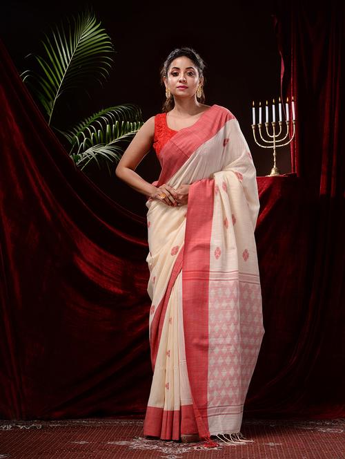 self designed woven saree with blouse - 19297360 - Very Small Image - 1