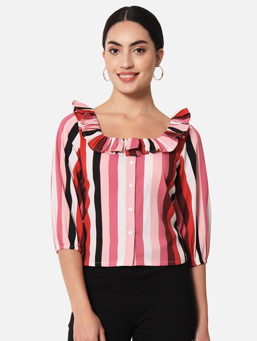women's crop square neck top - 19297674 - Very Small Image - 1